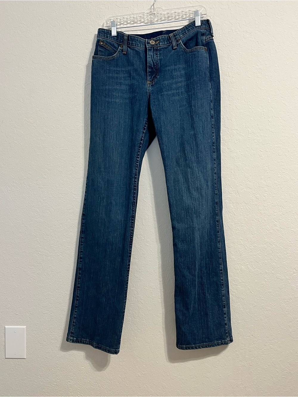 Wrangler Q-Baby Let It Fly Bootcut Jeans Womens 11/12 x 36 Dark Wash Western